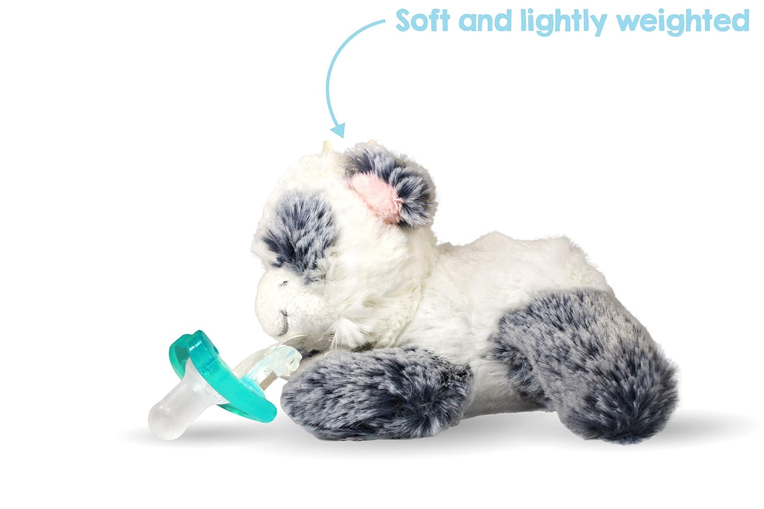 RaZbaby JollyPop Pacifier, Holder w/ Detachable Baby Pacifier, Stuffed Animal RaZbuddy, All Ages 0M+, 100% Medical Grade USA Made Silicone Pacifier, Machine Washable, Textured & Easy to Hold – Dragon - Image 4